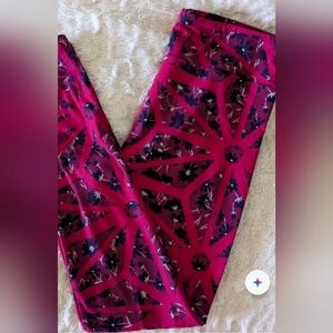 LuLaRoe Multicolor OS Leggings Super Soft EUC